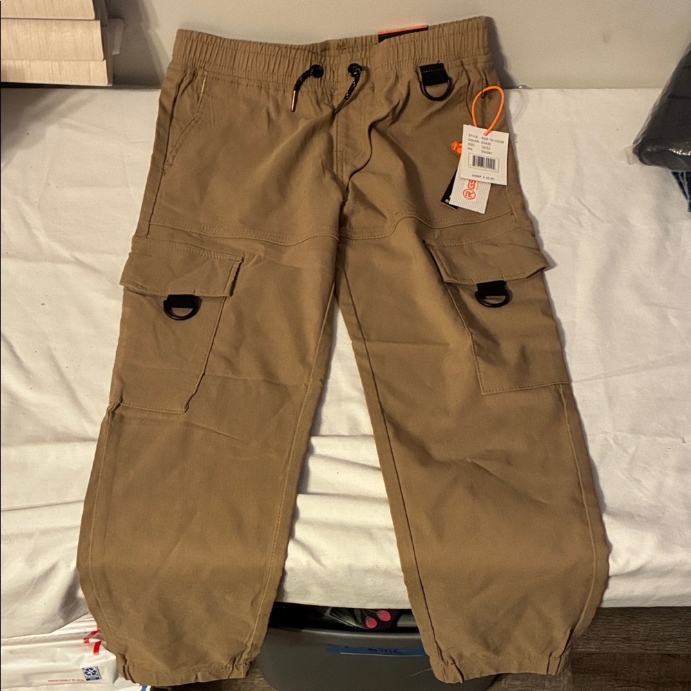 Boys Versatile Brown Cargo Pants